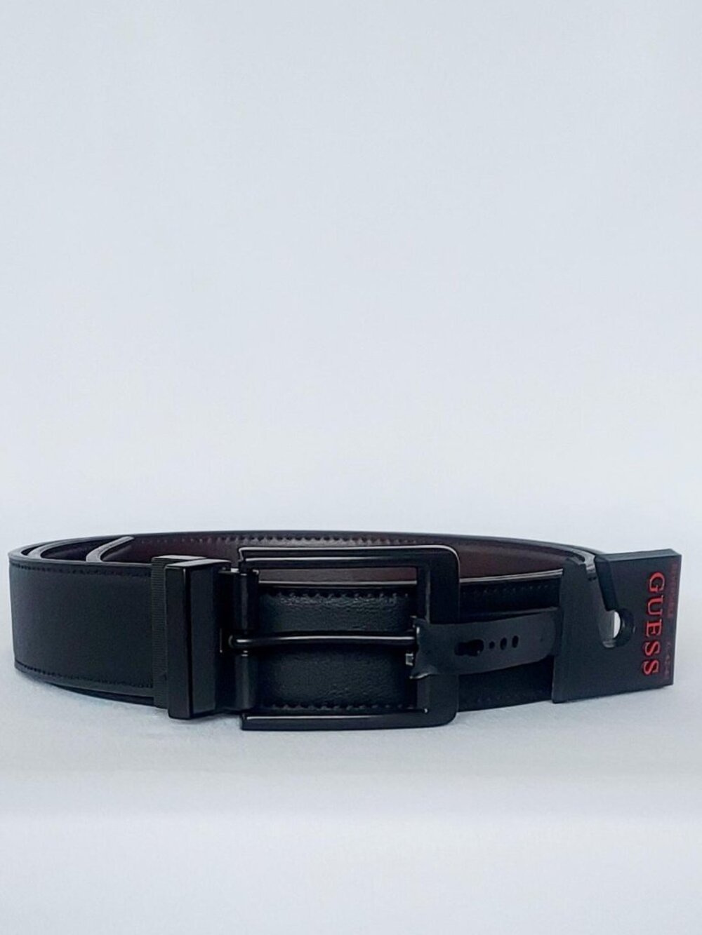 GUESS Men’s Reversible Leather Belt Black/Brown Size: XL NWT